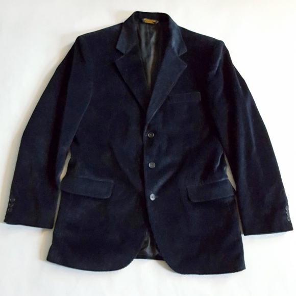 Woolrich Vintage Mens Corduroy Blazer 38R Blue - Picture 5 of 8
